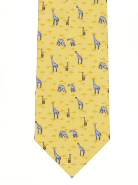 Giraffes on light yellow