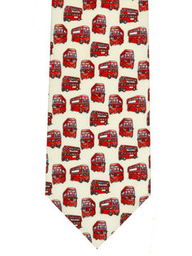 SOLD OUT -- Buses on Cream Tie