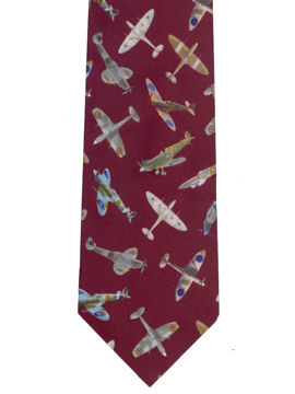Spitfire on Burgundy Tie