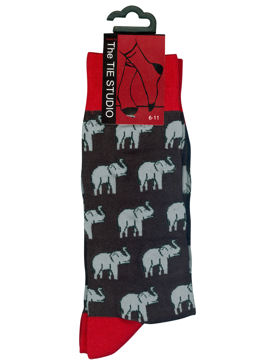 Elephants with their upturned trunks Socks 