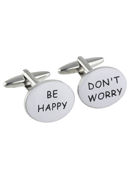 Dont Worry Be Happy Cufflinks - TIE STUDIO