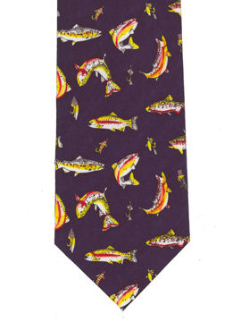 Fish - Rainbow Trout Tie, Small motif