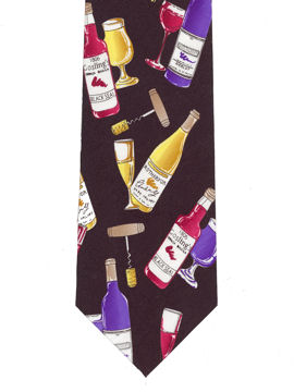 Wine Bottles Colourful Tie